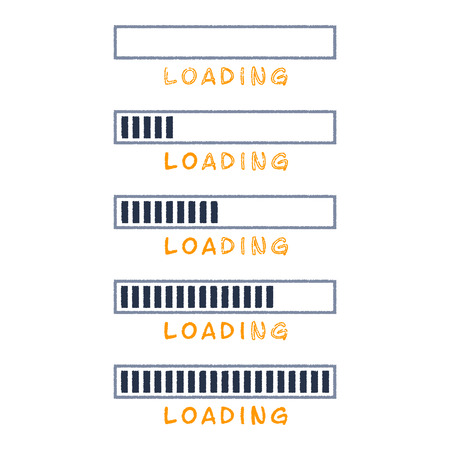 Vector loading bar setのイラスト素材