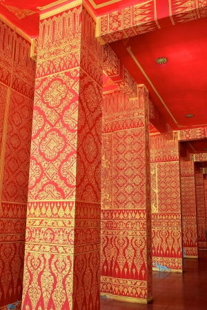 Thai temple wall muralのeditorial素材