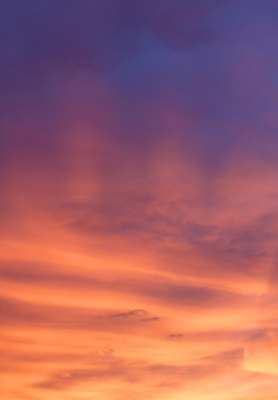 beautiful transition of sky's vivid colors during twilightの写真素材