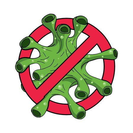 Stop covid-19のイラスト素材