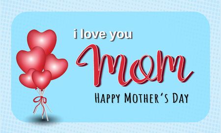 mother's day card design vectorのイラスト素材