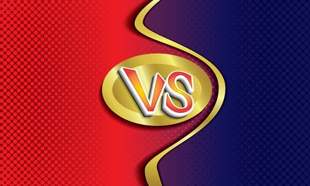 versus gold and halftone efek backgroundのイラスト素材