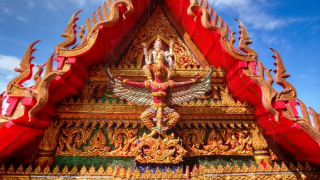 Narayana on Garudaの写真素材