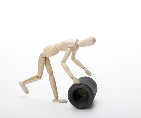 Mannequin and photo lensの写真素材