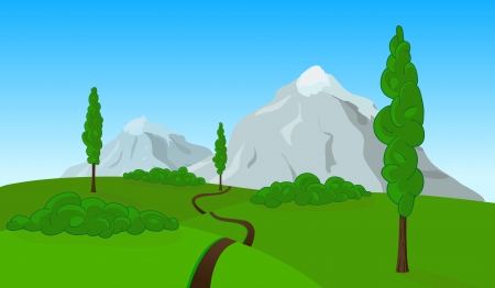 countryside landscapeのイラスト素材