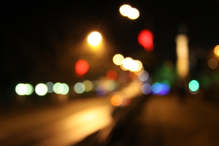night city abstract bokeh backgroundの写真素材