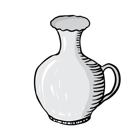 vase or jug, sketch vector illustrationのイラスト素材