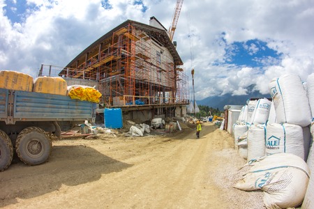 Building in the mountains, Sochi, Russiaの写真素材