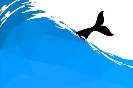 fish in water, vector illustrationのイラスト素材