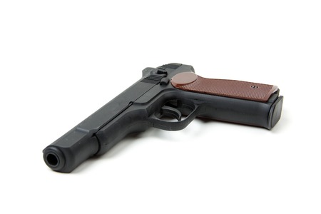 Isolated gun on white background
