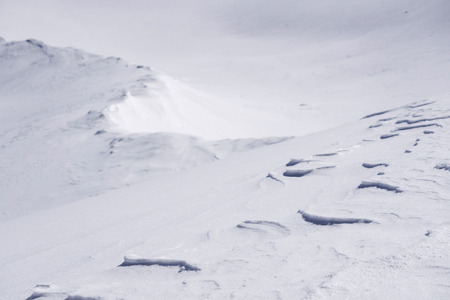 Snow texture background, surface created by a windの写真素材