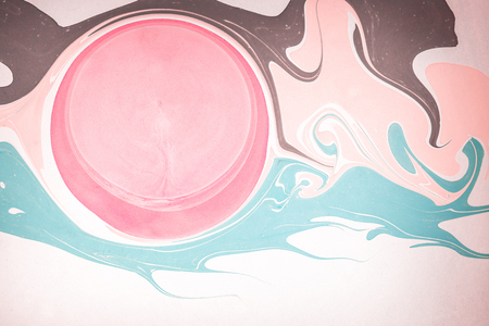 Abstract colored background. Stains of paint on the water. Ebru art, marbled paper.の写真素材