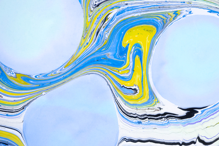 Abstract colored background. Stains of paint on the water. Ebru art, marbled paper.の写真素材