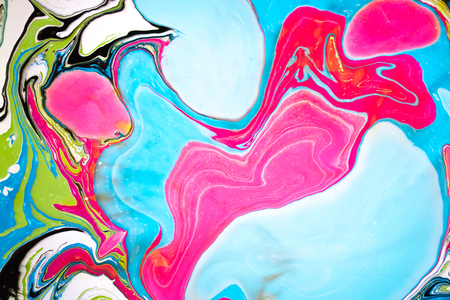 Abstract colored background. Stains of paint on the water. Ebru art, marbled paper.の写真素材