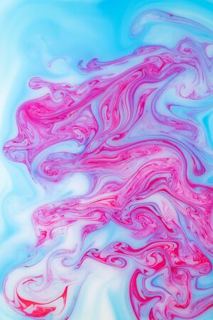 Abstract colored background. Stains of paint on the water. Ebru art, marbled paper.の写真素材