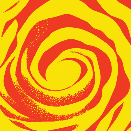 Red-yellow spiral, abstract rose flower, vector illustration.のイラスト素材