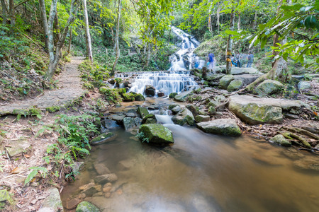Chiangmai, Thailand - Nov 25 : Mae Kampong waterfall on Nov 25, 2016 in Chiangmai, Thailandのeditorial素材