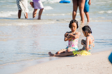 Prachuap Khiri Khan, Thailand - Dec 25: people enjoy on the beach at Hua Hin on Dec 25, 2016 in Prachuap Khiri Khan, Thailandのeditorial素材
