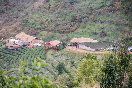 Chiangmai, Thailand - Dec 17: Ang Khang Station, A famous garden at Doi Ang Khang on Dec 17, 2016 in Chiangmai, Thailandのeditorial素材