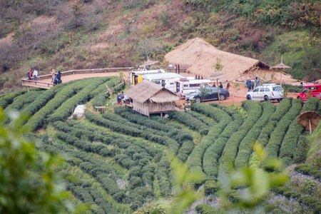 Chiangmai, Thailand - Dec 17: Ang Khang Station, A famous garden at Doi Ang Khang on Dec 17, 2016 in Chiangmai, Thailandのeditorial素材