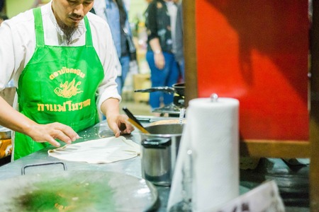 Chiangmai, Thailand - Dec 16: Night market at Doi Ang Khang on Dec 16, 2016 in Chiangmai, Thailandのeditorial素材