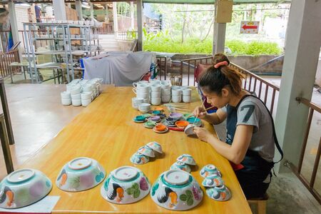 Lampang, Thailand - Jul 22 2017 : museum ceramic in Lampang, thailandのeditorial素材