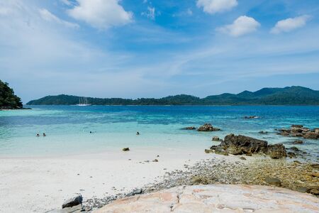 Sea Bright, beautiful at tropical island the Andaman crystal Sea, of Koh Lipe, Thailandの写真素材