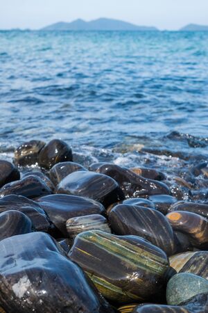 Beautiful Stone beach at Hin Ngam Island, Tarutao National Park, Satun, Thailandの写真素材
