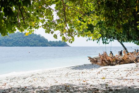 A view of the beach on Ko Lipe in Thailandの写真素材
