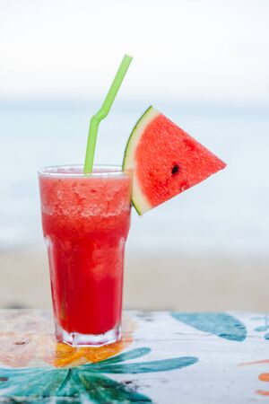 Fresh watermelon juice. Healthy drink for summer.の写真素材
