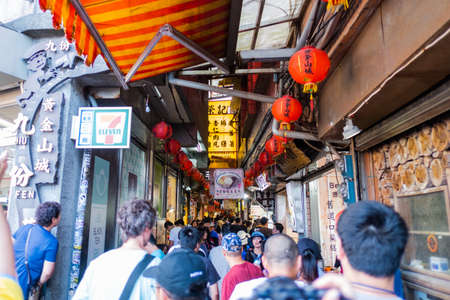 Taipei, Taiwan - Old Street market of Jiufen located in Ruifang District of New Taipei City.  on Oct 5, 2019のeditorial素材