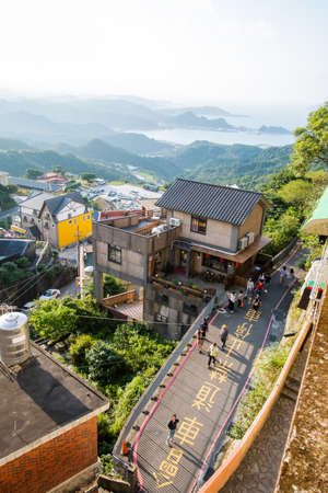 Taipei, Taiwan - Top view of Jiufen Old Street in New Taipei City, Taiwan.  on Oct 5, 2019のeditorial素材