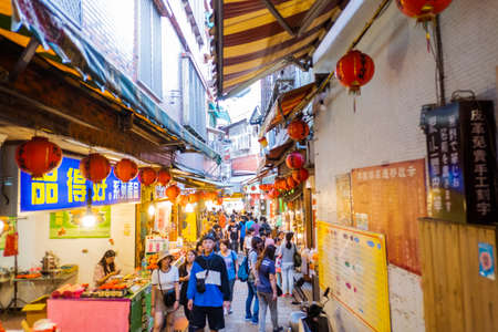 Taipei, Taiwan - Old Street market of Jiufen located in Ruifang District of New Taipei City.  on Oct 5, 2019のeditorial素材