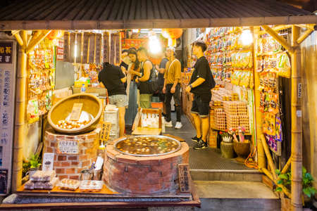 Taipei, Taiwan - Old Street market of Jiufen located in Ruifang District of New Taipei City.  on Oct 5, 2019のeditorial素材
