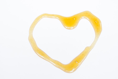 heart shape of honeyの写真素材