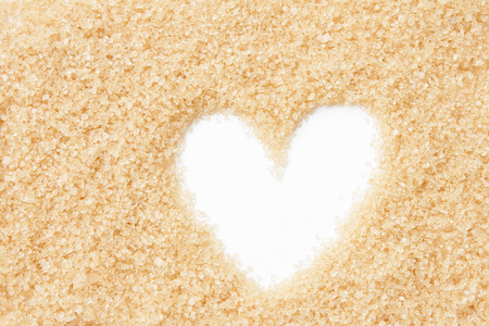 valentine heart of sweet brown sugarの写真素材