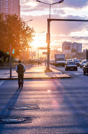Urban life in vain hour before sunset, the city of Astana Kazakhstan.
To me these shots especially the road. Picture which can be called art.の写真素材