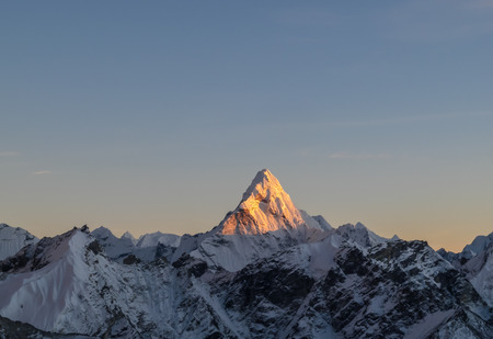 The highest mountain in the world, Everest and Himalaya neighborhoodの写真素材