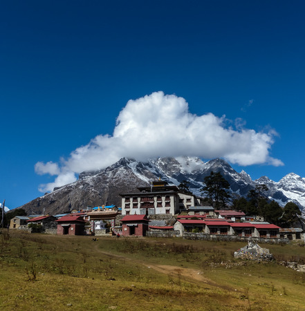 The second largest Buddhist monastery in Nepal Mountain Dingbocheの写真素材