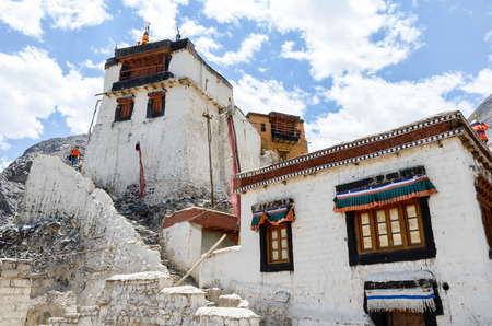Amazing architecture of the Buddhist monasteries in Tibet mountainのeditorial素材