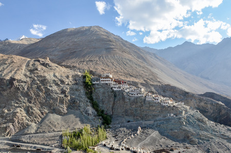 Amazing architecture of the Buddhist monasteries in Tibet mountainの写真素材