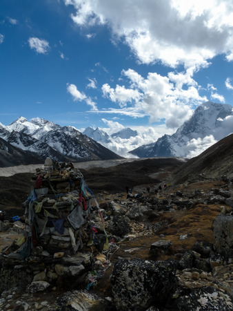 Wide comfortable and lovely trails in Nepalの写真素材
