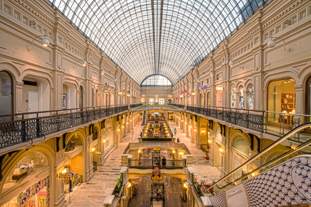 Chic interior shopping complexのeditorial素材