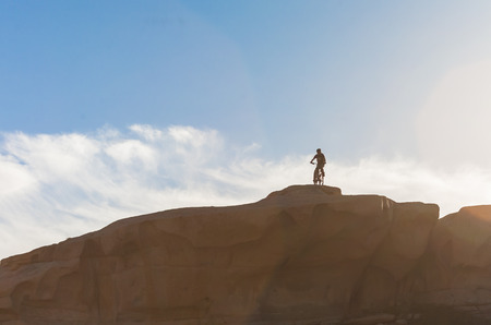 Biking for a wonderful wonderful stone for - unearthly landscapesの写真素材