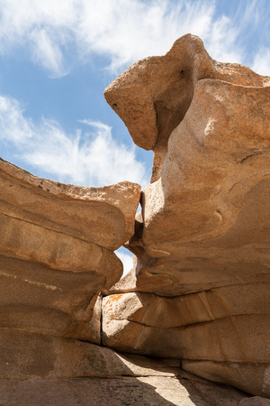 scenic crack cavity in the rocksの写真素材