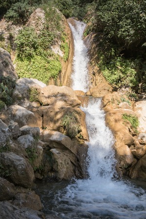 waterfall in deep forest of India, Reshikeshの写真素材