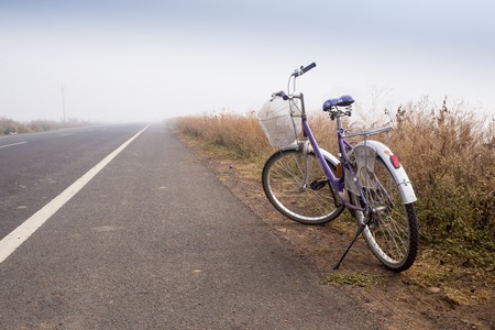 bike road in nature in the Indiaの写真素材