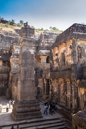Beautiful building in Indian style in Goa, India.のeditorial素材