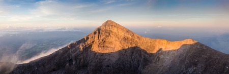 Crater of volcano Bromo at sunrise time.  Indonesiaの写真素材