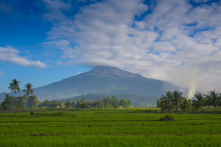 The Classic Cone Shape of Arenal Volcano in  Costa Rica.の写真素材